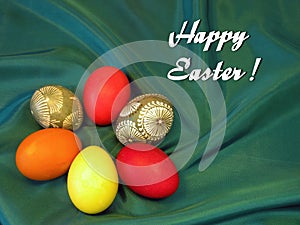 Feliz pascua de resurrección tarjeta pascua de resurrección huevos 