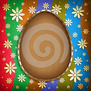 Happy Easter Card - egg on colored background