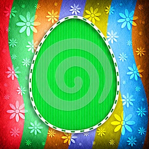 Happy Easter Card - egg on colored background