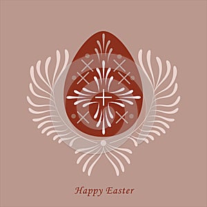 Happy Easter card with Egg