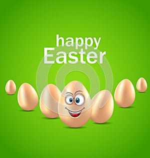 Happy Easter Card with Funny Egg, Humor Invitation
