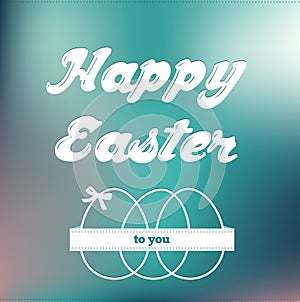 Happy Easter card on soft background