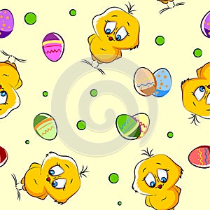 Happy Easter, cartoon seamless vector