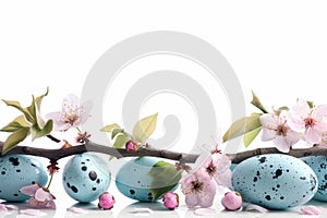 Happy easter Cheerful Eggs Family Basket. White red petunia Bunny Flower. Easter season background wallpaper