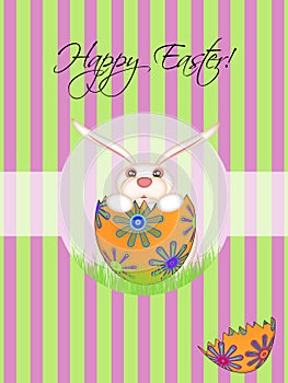 Happy Easter Chick Hatching Egg