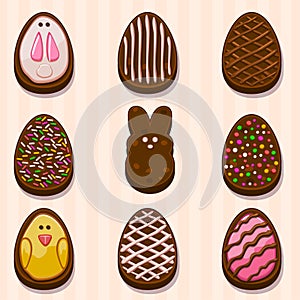Happy easter Choclate cookies photo