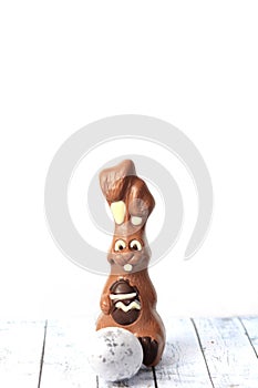 Happy Easter chocolate hamper of eggs and bunny rabbits