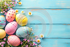 Happy easter christianity Eggs Easter festivity Basket. White easter candy Bunny Concept Art. Holy Week background wallpaper