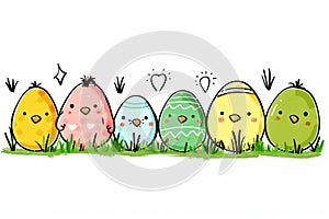Happy easter Chromaticity Eggs Easter mood Basket. White springtime Bunny offspring. Renewal background wallpaper