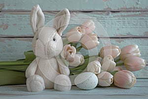 Happy easter Church Eggs Rejoice Basket. White creative coloring Bunny intricate patterns. Hopping background wallpaper