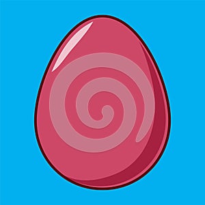 Happy Easter clean egg icon for text. Spring holidays in April. Gift. Seasonal celebration.