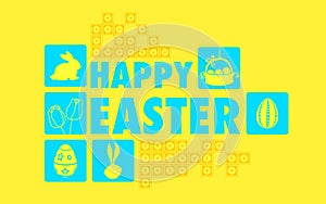 Happy Easter Collage Background
