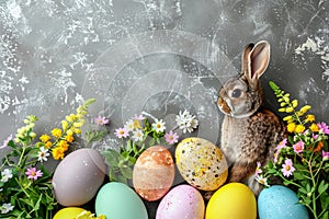 Happy easter color application Eggs Easter Sunday Basket. White orange Bunny noel. Easter egg basket background wallpaper