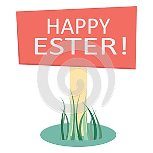 Happy Easter Color Vector icon Easily modify or edit