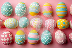 Happy easter Colorful designs Eggs Easter egg craft Basket. White mount calvary Bunny sweet peas. Hopscotch background wallpaper