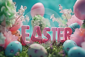 Happy easter commemoration Eggs Easter festal Basket. White Rose Vine Bunny angels. Chocolate background wallpaper photo