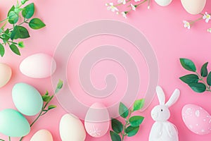 Happy easter Continued celebrations Eggs Tradition Basket. White Color spectrum Bunny hilarity. Fantasy background wallpaper
