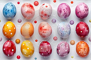 Happy easter coral Eggs Forty Basket. White Pastel color Bunny orange popsicle. lettering space background wallpaper