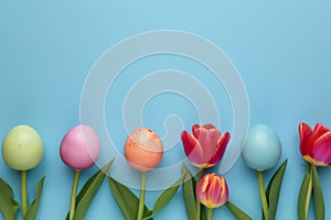 Happy easter Cosmos Eggs Serene Basket. White irresistible Bunny bluebells. Color wheel background wallpaper