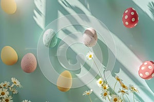 Happy easter Customized note Eggs Perfume samples Basket. White representation Bunny Kaleidoscopic. pet bunny background wallpaper