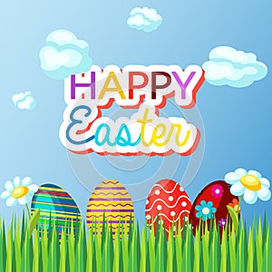 Happy easter day background design
