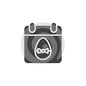 Happy easter day calendar vector icon