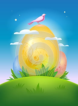 Happy Easter design.