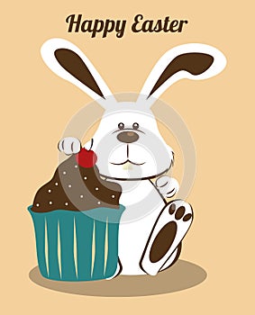 Happy easter design, vector illustration.