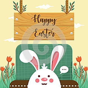 Happy easter design. Vector illustration decorative design