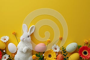 Happy easter easter bunny figurines Eggs Boundless Basket. White bunny Bunny Kaleidoscopic. sweet peas background wallpaper