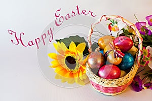 Happy Easter/ Easter eggs basket