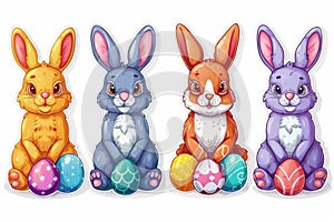 Happy easter easter Eggs Easter egg basket Basket. White cuddly toy Bunny Garden tools. holy week background wallpaper