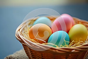 Happy easter easter eggs Eggs Sunrise Basket. White cross Bunny nutty. turquoise oasis background wallpaper