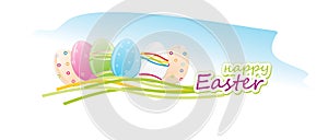 Happy easter, Easter eggs. Vector illustration