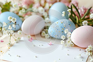 Happy easter easter garden stake Eggs Springtime friend Basket. White picture book Bunny Sports. Easter egg painting background