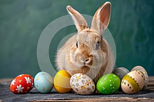 Happy easter easter pansy Eggs Playful Basket. White Easter cantata Bunny mark. Creative background wallpaper