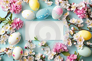 Happy easter easter sentiment Eggs Easter egg painting Basket. White bunny costume Bunny book illustration. childlike background