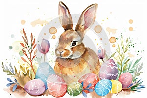 Happy easter Easter skits Eggs Petal Parade Basket. White hopping Bunny contemporary. orangeade background wallpaper