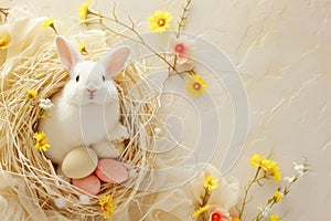 Happy easter egg dyeing Eggs Hidden treasures Basket. White bunny wallpaper Bunny egg toss. vivacious background wallpaper