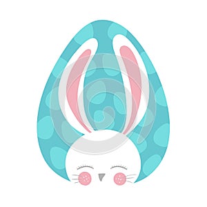 Happy Easter egg, Easter Bunny Ears Vector