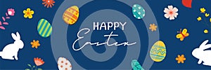 Happy easter egg greeting card background template.Can be used for cover, invitation, ad, wallpaper,flyers, posters, brochure
