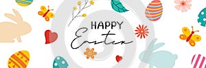Happy easter egg greeting card background template.Can be used for cover, invitation, ad, wallpaper,flyers, posters, brochure