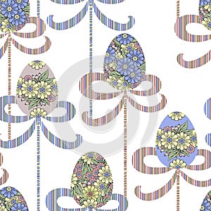 Happy Easter egg greeting card texture design
