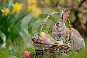 Happy easter egg immersion Eggs Morning glory Basket. White easter basket Bunny jest. prayer background wallpaper