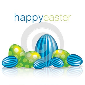 Happy Easter egg with reflection card