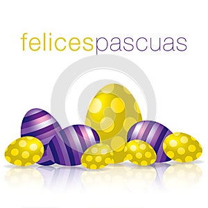 Happy Easter egg with reflection card