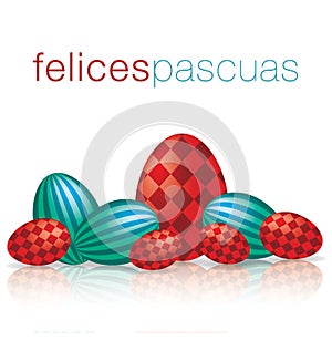 Happy Easter egg with reflection card