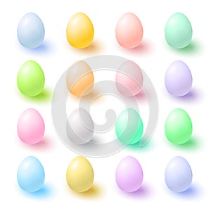 Happy Easter. Egg set. Colorful vector collection. Holiday celebration design vector illustration for your design