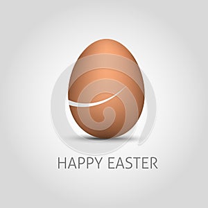 Happy easter - egg with smile
