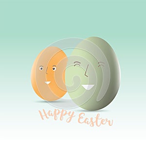 Happy easter eggs